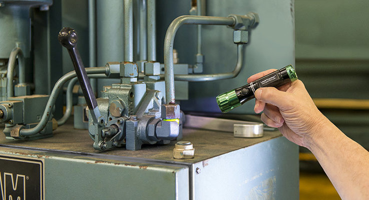 How do you check for hydraulic leaks?