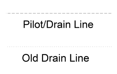 Hydraulic-symbols-pilot/drain-line-and-old-drain-line