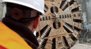 Hallite stock photo tunnel boring operation