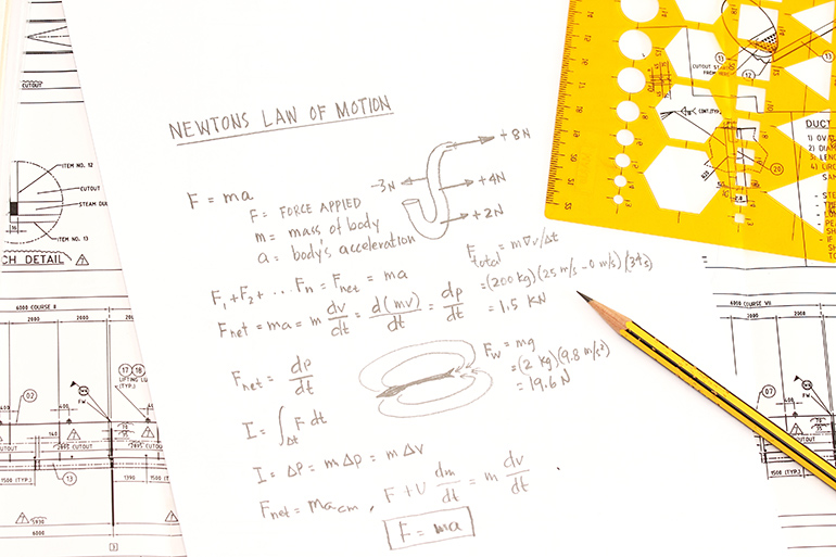Newton's Laws of Motion. Image courtesy of Adobe Stock
