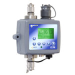 Inline contamination monitor automatically measures hydraulic fluid particulate contamination, moisture and temperature.