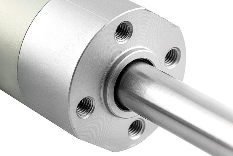 Piston rubber seal on a pneumatic cylinder